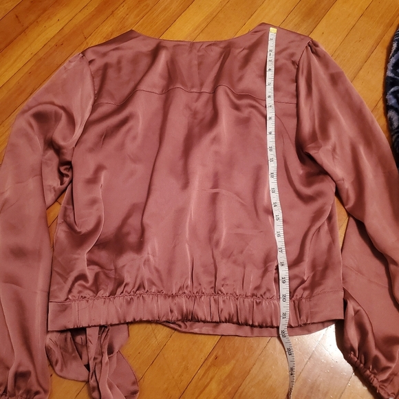 Abercrombie & Fitch Mauve Wrap Blouse - Picture 7 of 8